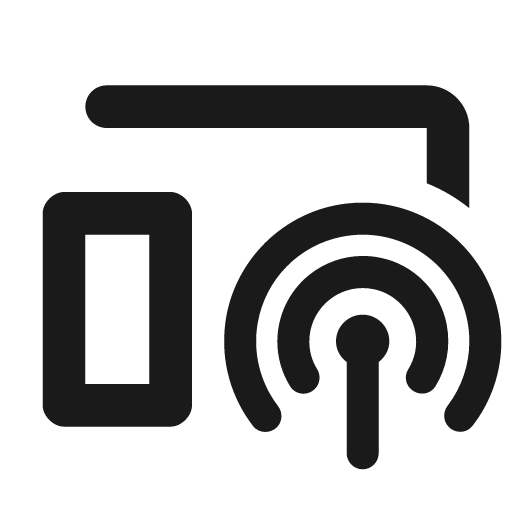Round broadcast on home icon, solid style, from Google Material Icons