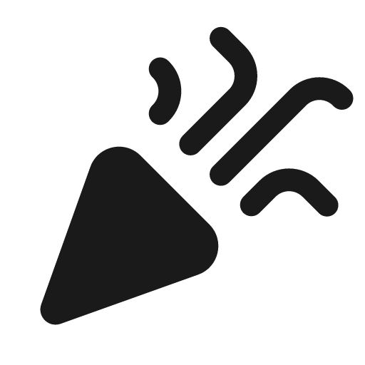 Round celebration icon, solid style, from Google Material Icons