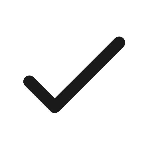 Round check icon, solid style, from Google Material Icons