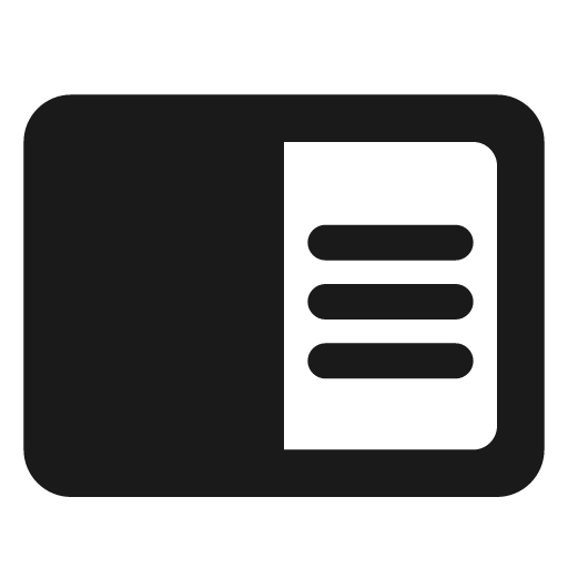 Round chrome reader mode icon, solid style, from Google Material Icons