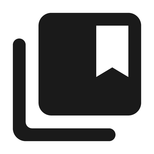 Round collections bookmark icon, solid style, from Google Material Icons