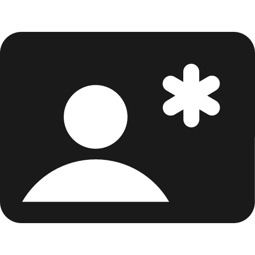 Round contact emergency icon, solid style, from Google Material Icons