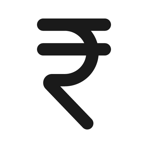 Round currency rupee icon, solid style, from Google Material Icons
