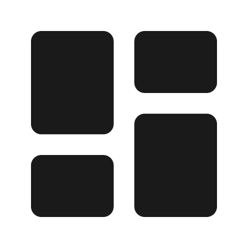 Round dashboard icon, solid style, from Google Material Icons
