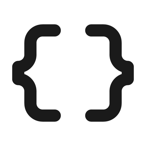 Round data object icon, solid style, from Google Material Icons