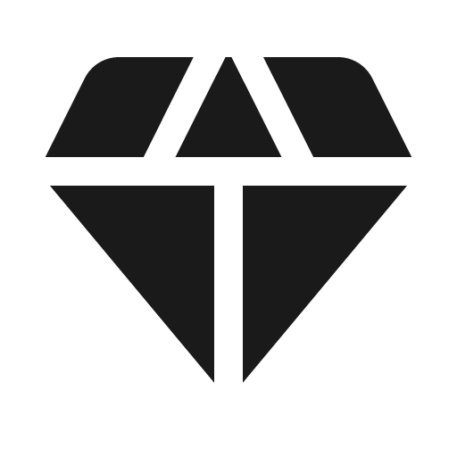 Round diamond icon, solid style, from Google Material Icons