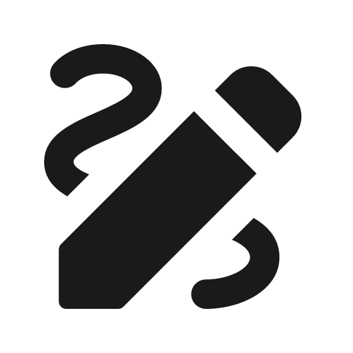 Round draw icon, solid style, from Google Material Icons