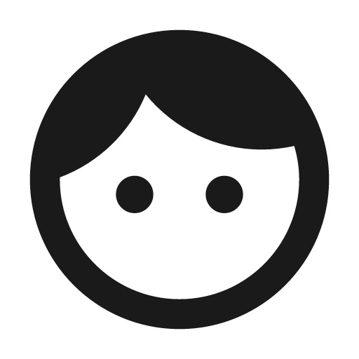 Round face icon, solid style, from Google Material Icons