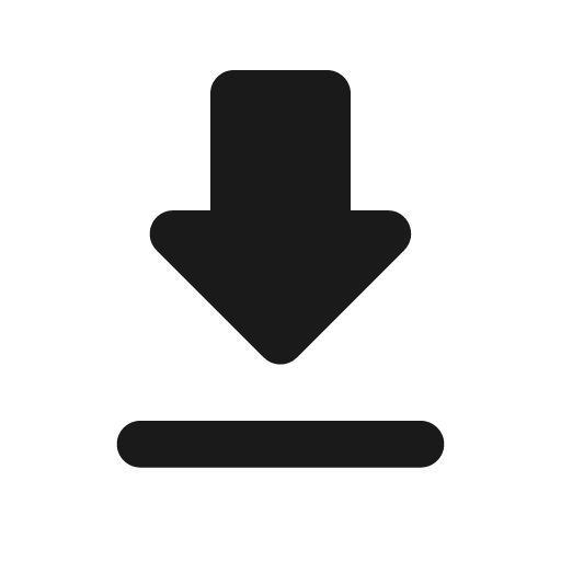 Round file download icon, solid style, from Google Material Icons