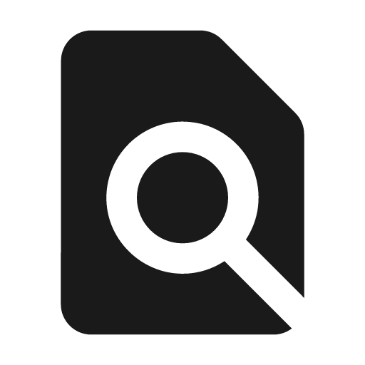 Round find in page icon, solid style, from Google Material Icons