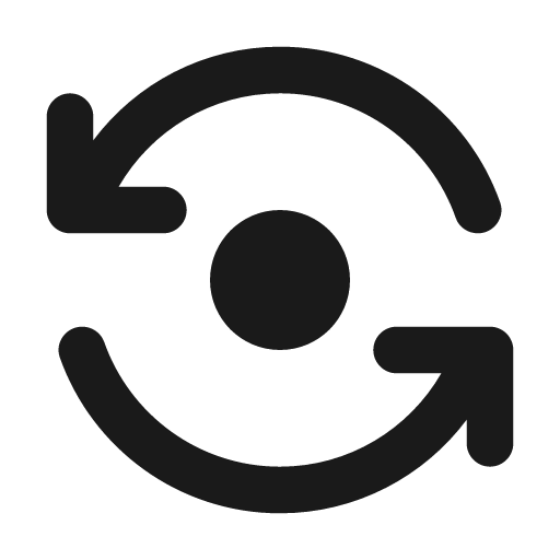 Round flip camera android icon, solid style, from Google Material Icons