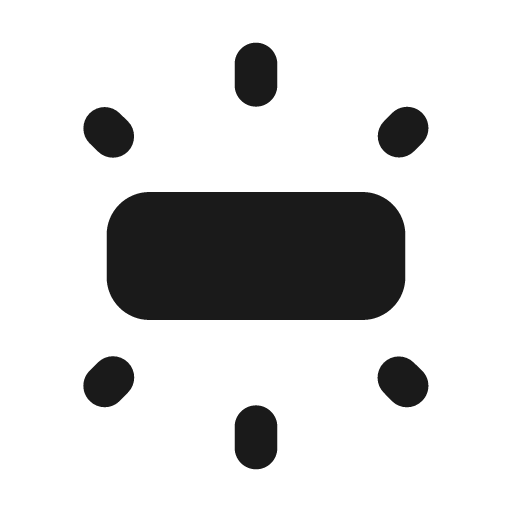 Round fluorescent icon, solid style, from Google Material Icons