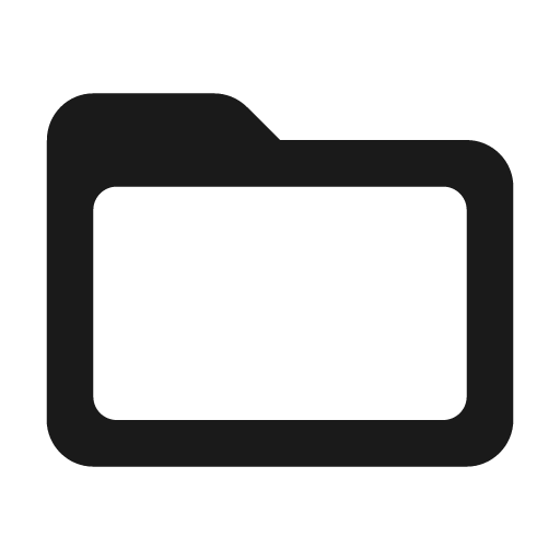 Round folder open icon, solid style, from Google Material Icons