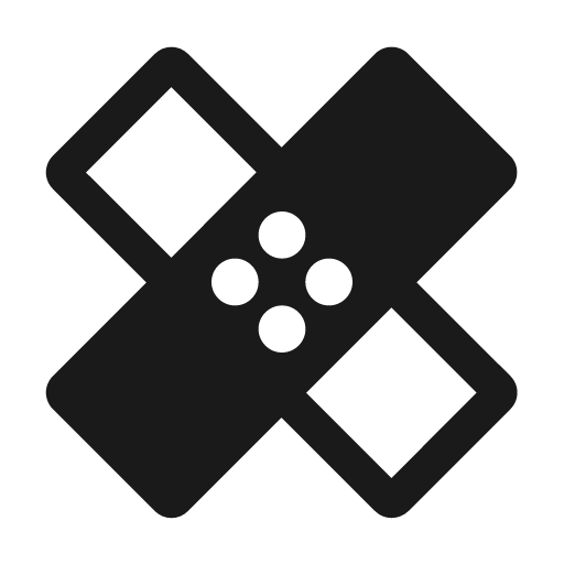 Round healing icon, solid style, from Google Material Icons