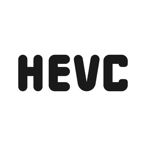 Round hevc icon, solid style, from Google Material Icons