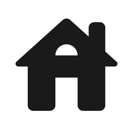 Round house icon, solid style, from Google Material Icons