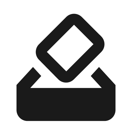Round how to vote icon, solid style, from Google Material Icons