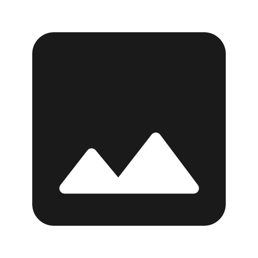 Round image icon, solid style, from Google Material Icons