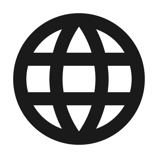 Round language icon, solid style, from Google Material Icons