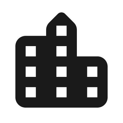 Round location city icon, solid style, from Google Material Icons