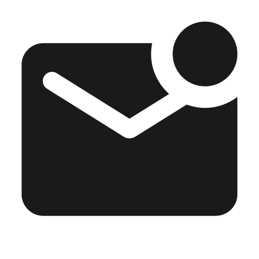 Round mark email unread icon, solid style, from Google Material Icons