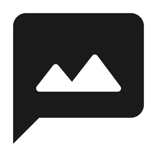 Round mms icon, solid style, from Google Material Icons