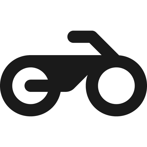 Round motorcycle icon, solid style, from Google Material Icons