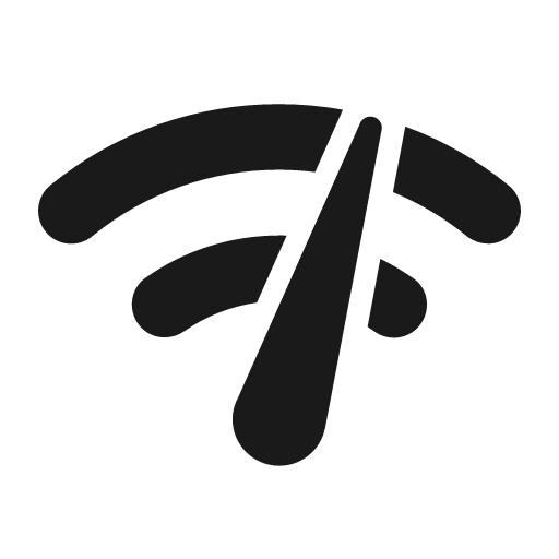 Round network check icon, solid style, from Google Material Icons