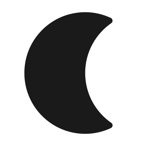 Round nightlight icon, solid style, from Google Material Icons