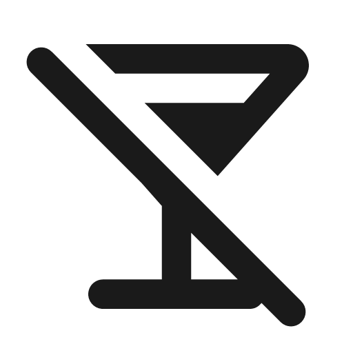 Round no drinks icon, solid style, from Google Material Icons