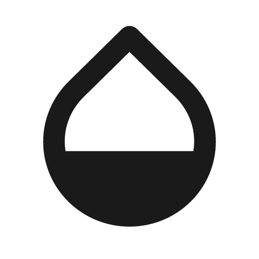 Round opacity icon, solid style, from Google Material Icons