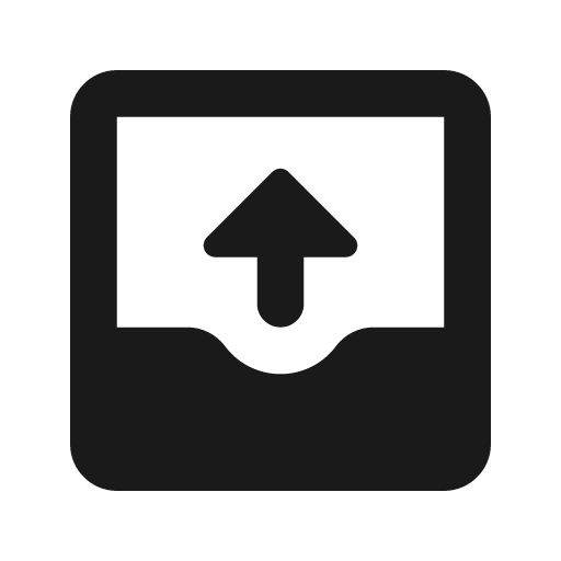 Round outbox icon, solid style, from Google Material Icons