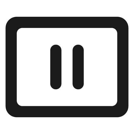 Round pause presentation icon, solid style, from Google Material Icons