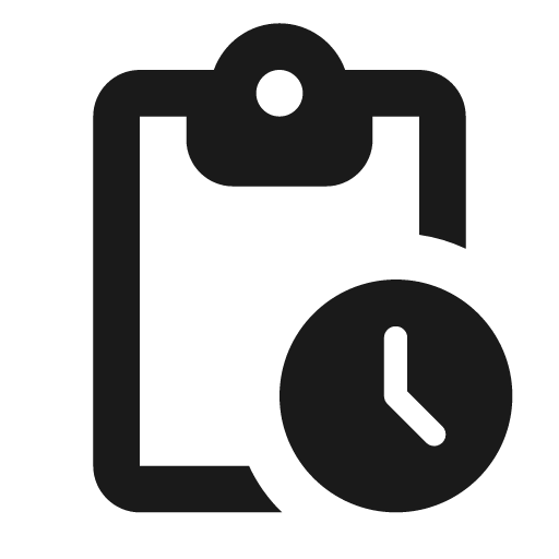 Round pending actions icon, solid style, from Google Material Icons