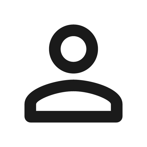 Round person outline icon, outline style, from Google Material Icons