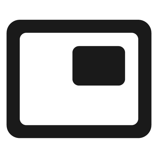Round picture in picture icon, solid style, from Google Material Icons