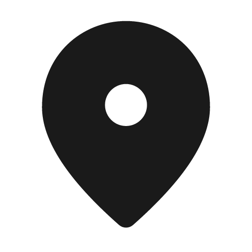 Round place icon, solid style, from Google Material Icons
