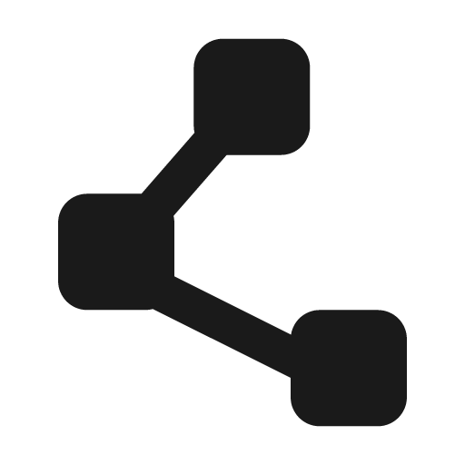 Round polyline icon, solid style, from Google Material Icons