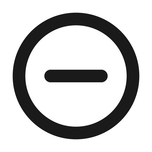 Round remove circle outline icon, outline style, from Google Material Icons