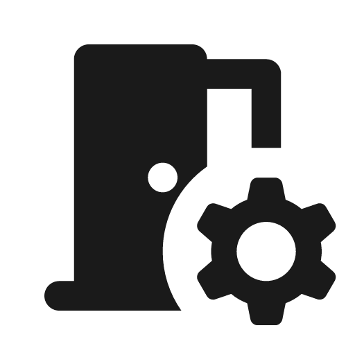 Round room preferences icon, solid style, from Google Material Icons