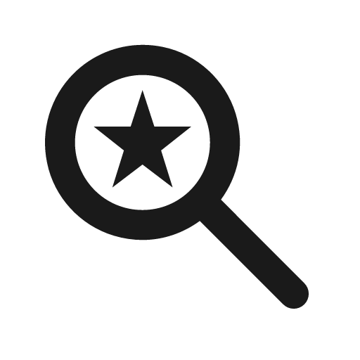 Round saved search icon, solid style, from Google Material Icons