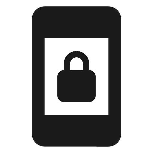 Round screen lock portrait icon, solid style, from Google Material Icons