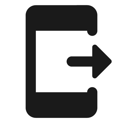 Round send to mobile icon, solid style, from Google Material Icons
