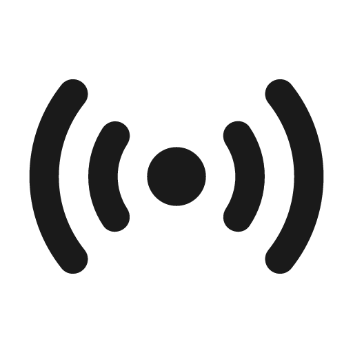 Round sensors icon, solid style, from Google Material Icons