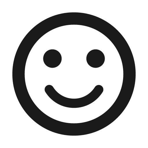 Round sentiment satisfied icon, solid style, from Google Material Icons