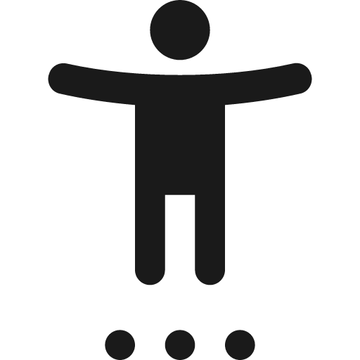 Round settings accessibility icon, solid style, from Google Material Icons