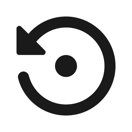 Round settings backup restore icon, solid style, from Google Material Icons
