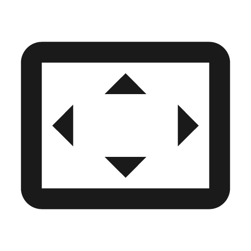 Round settings overscan icon, solid style, from Google Material Icons