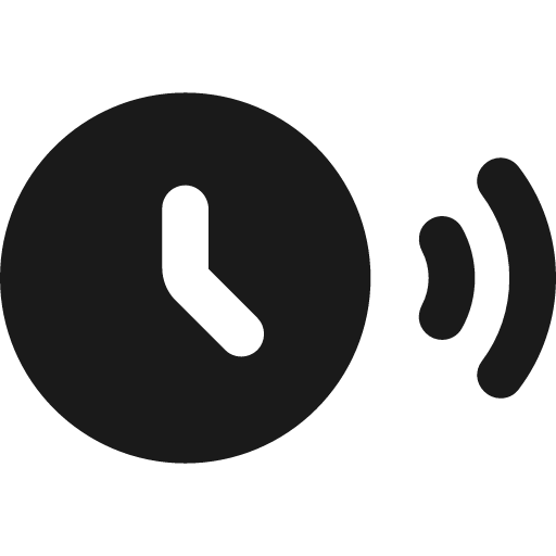 Round share arrival time icon, solid style, from Google Material Icons