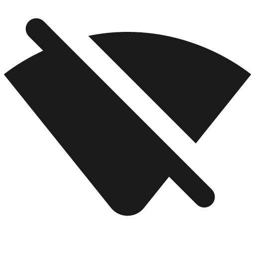 Round signal wifi off icon, solid style, from Google Material Icons
